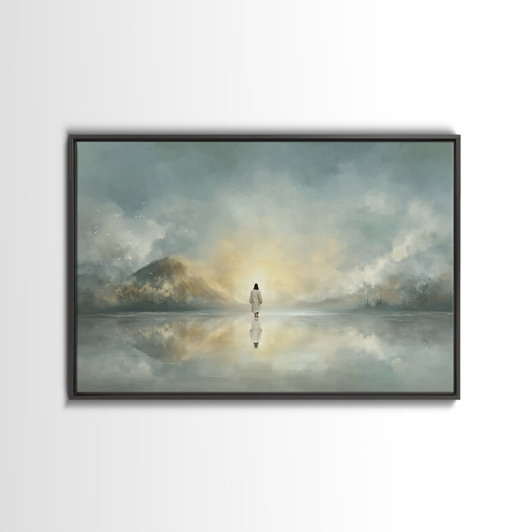 Radiant Horizon – Framed Canvas Print – Christian Art Canvas – Jesus Painting – Christian Wall Art – Modern Christian Art