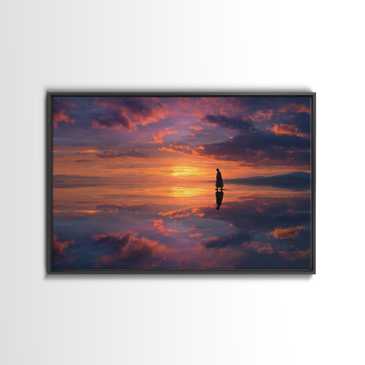 Twilight Of Promise – Framed Canvas Print – Christian Art Canvas – Jesus Painting – Christian Wall Art – Modern Christian Art – Christmas A