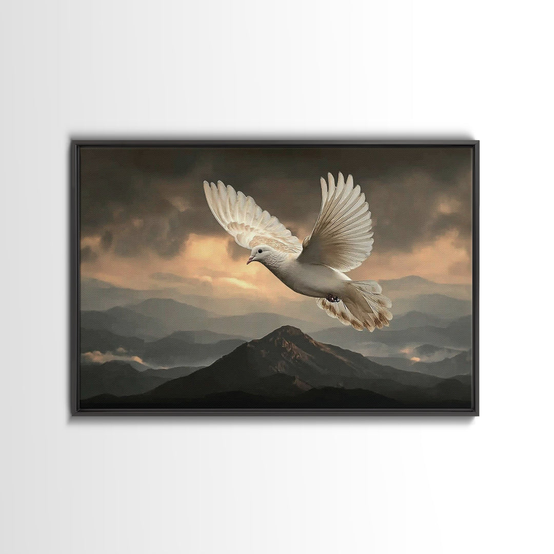 Heavenly Wings Glory – Framed Canvas Print – Christian Art Canvas – Christian Wall Art – Moody Christian Art – Christmas Art – Christian De