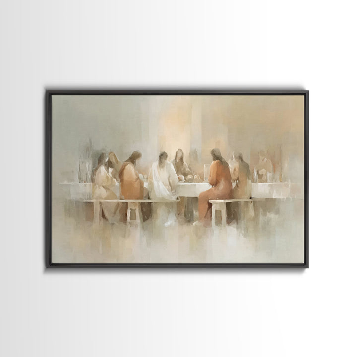 Sacred Table Moment | Framed Canvas Print | Christian Art Canvas | Christian Wall Art | Modern Christian Art | Christian Painting | Christi