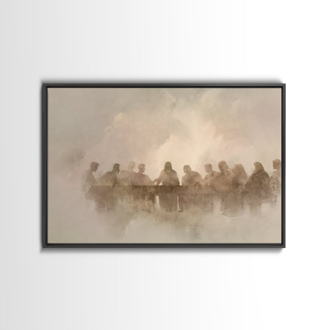 Clouded Communion Stillness – Framed Canvas Print – Christian Art Canvas – Christian Wall Art – Subtle Christian Art – Christian Painting –