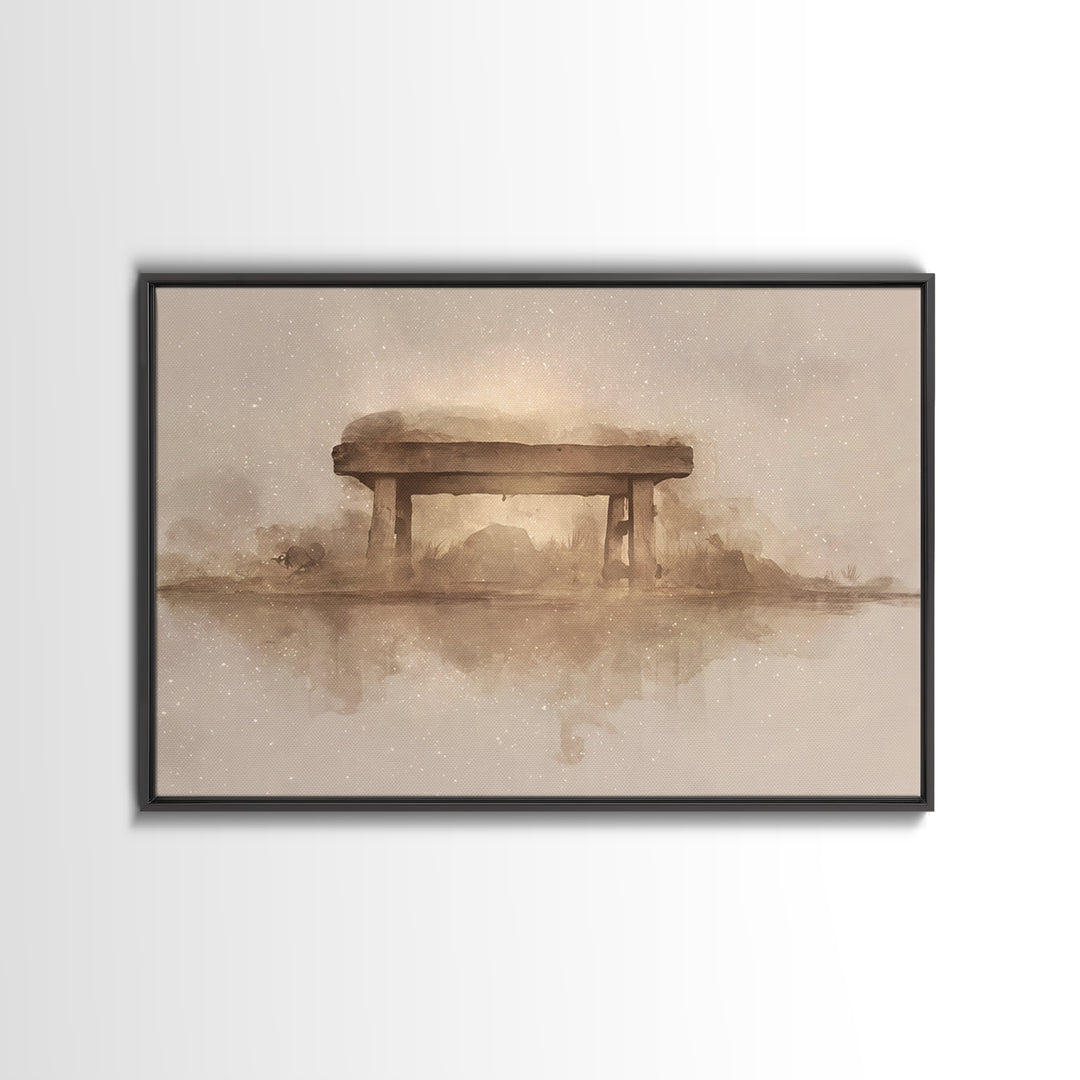 Desert Manger Light – Framed Canvas Print – Christian Christmas Art – Christian Art Canvas – Christmas Wall Art – Christian Decor – Jesus P
