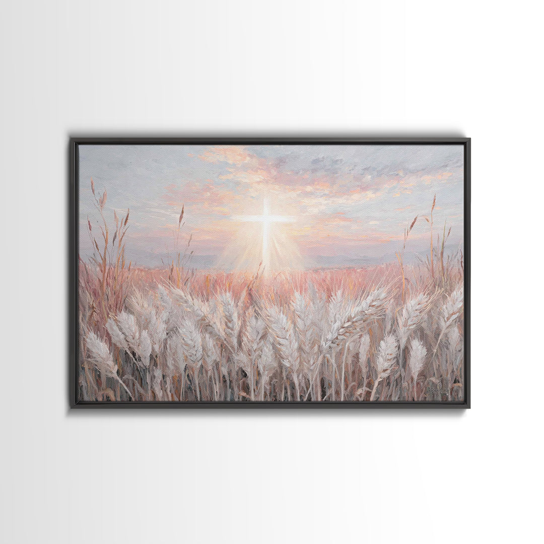 Field Of Hope – Framed Canvas Print – Christian Art Canvas – Christian Wall Art – Christian Christmas – Jesus Painting – Christian Gift