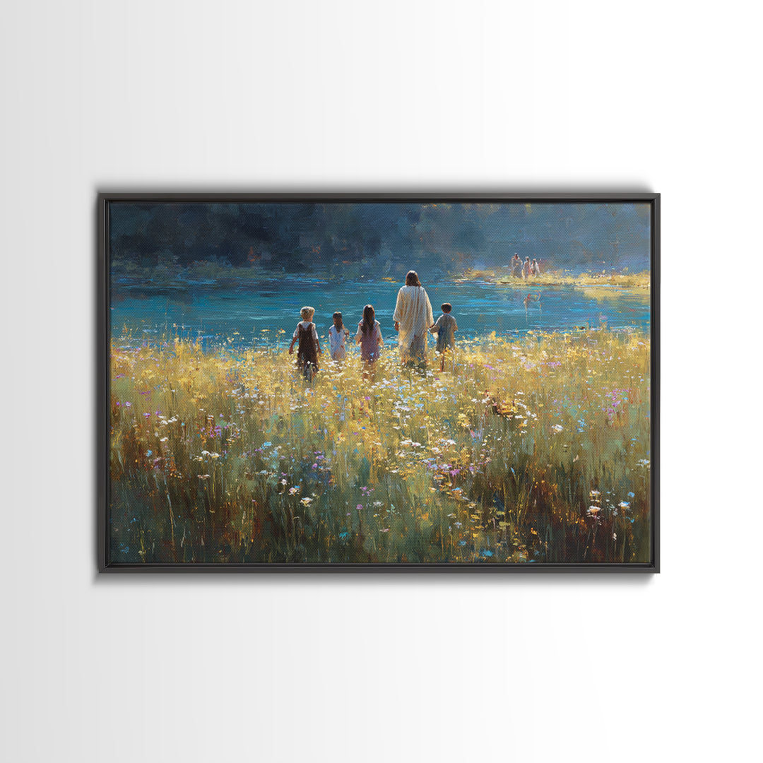 Dawn Of Peace – Framed Canvas Print – Christian Art Work – Jesus Painting Canvas – Christian Gift Ideas – Christmas Canvas Wall Art