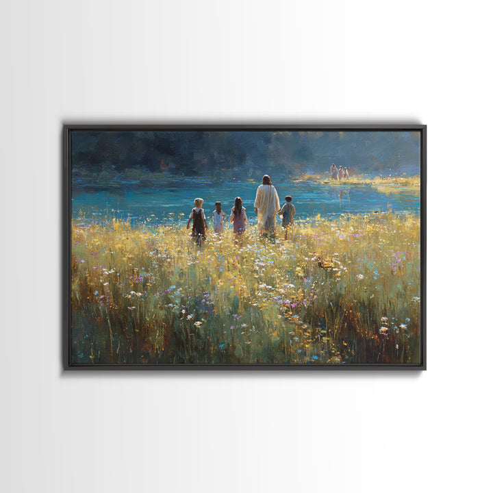 Dawn Of Peace – Framed Canvas Print – Christian Art Work – Jesus Painting Canvas – Christian Gift Ideas – Christmas Canvas Wall Art