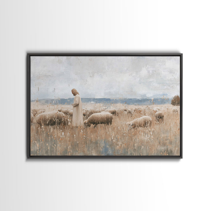 Forest Of Light | Framed Canvas Print | Christian Art Canvas | Framed Christmas Art | Christian Wall Art | Modern Christian Art