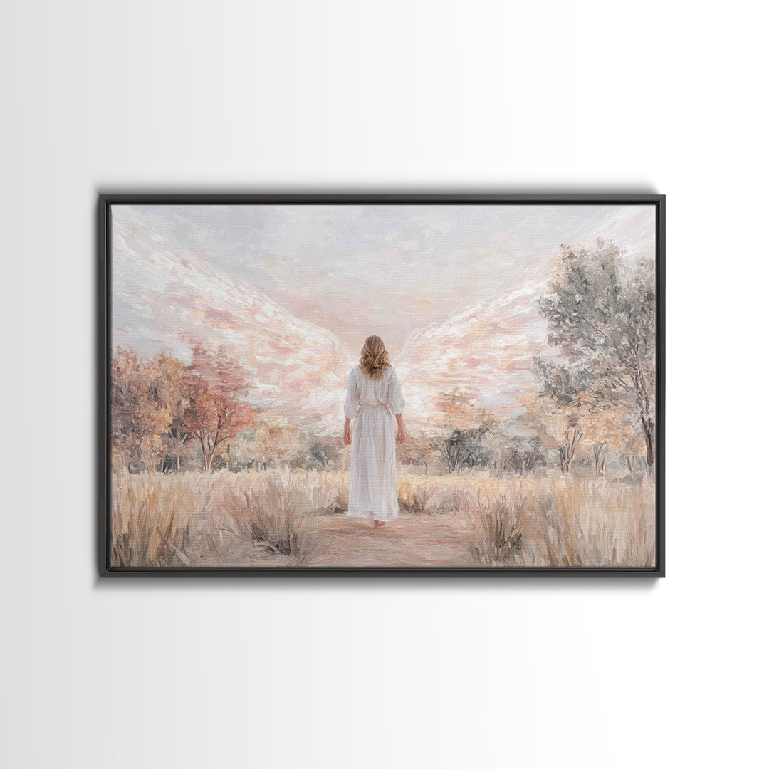 Angel Of Grace – Framed Canvas Print – Christian Art – Christian Wall Art – Christian Art Canvas – Christian Decor – Christian Painting