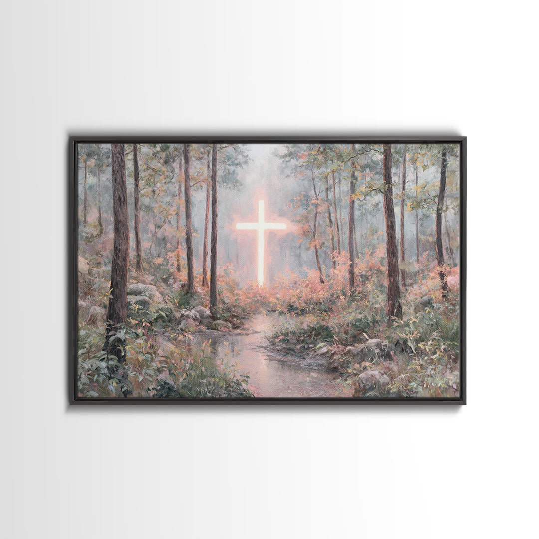 Light Of Mercy – Framed Canvas Print – Christian Art Canvas – Modern Christian Art – Jesus Painting – Christian Wall Art – Subtle Christian
