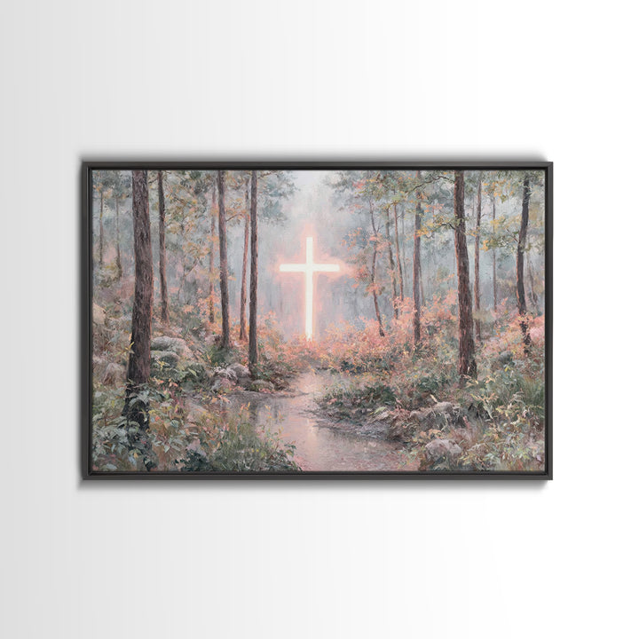 Light Of Mercy – Framed Canvas Print – Christian Art Canvas – Modern Christian Art – Jesus Painting – Christian Wall Art – Subtle Christian