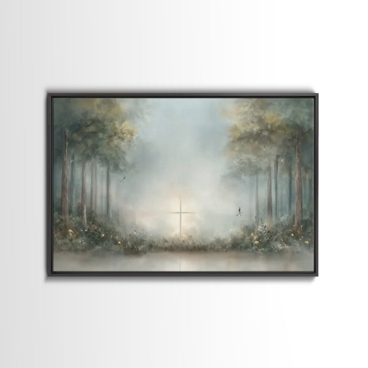 Holy Supper Glow – Framed Canvas Print – Christian Art Canvas – Jesus Painting – Christian Wall Art – Christian Christmas Art – Vintage Chr