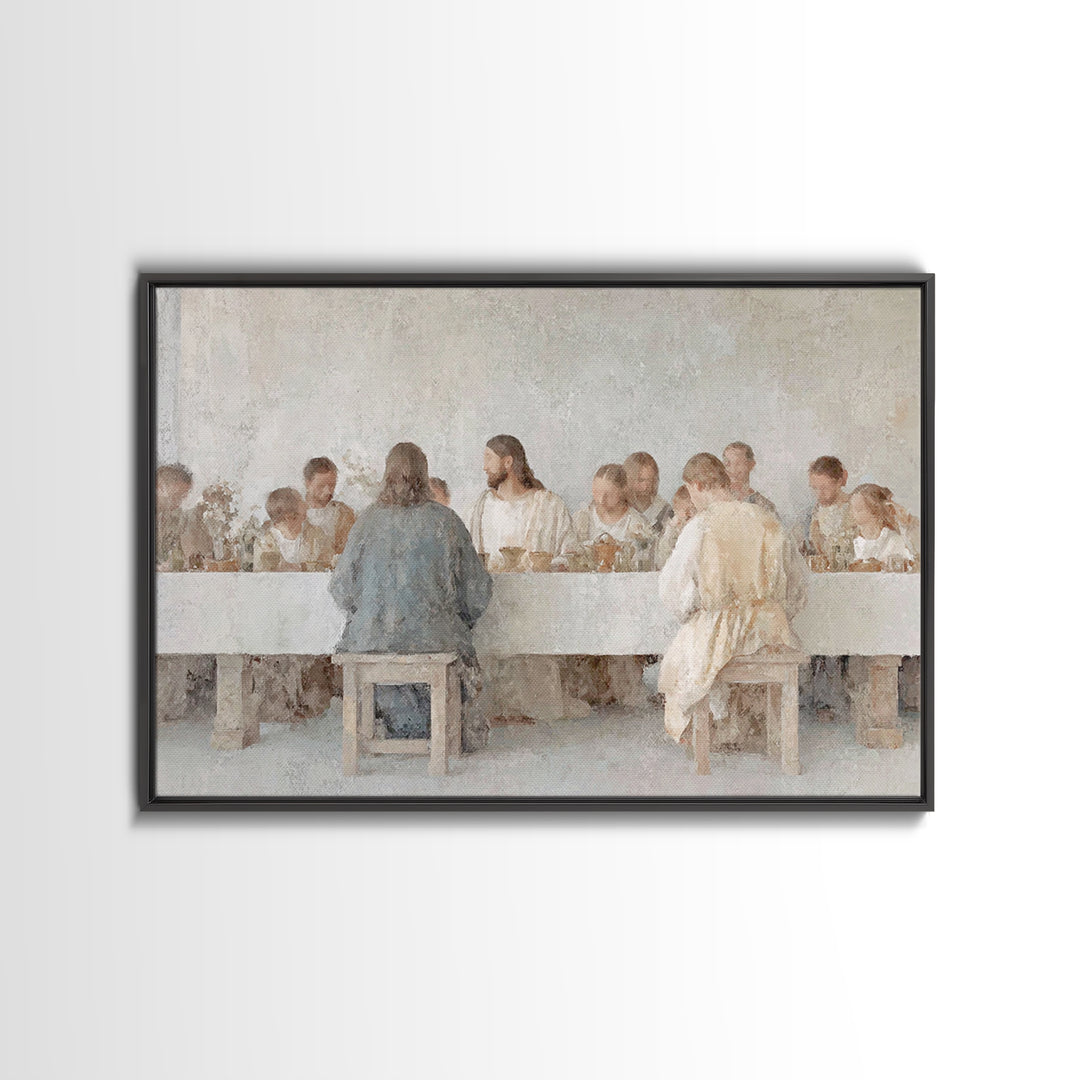 Pastoral Grace Path | Framed Canvas Print | Christian Wall Art | Christian Art Canvas | Christian Christmas Art | Jesus Painting