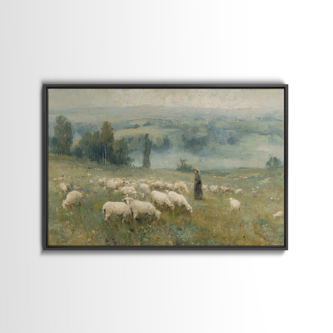 Garden Light Path, Framed Canvas Print, Christian Wall Art, Christian Art Canvas, Jesus Painting, Christian Art, Christian Gift Ideas