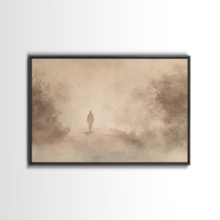 Holy Night Child – Framed Canvas Print – Christian Christmas Art – Jesus Painting – Christian Art Canvas – Modern Christian Art – Christian