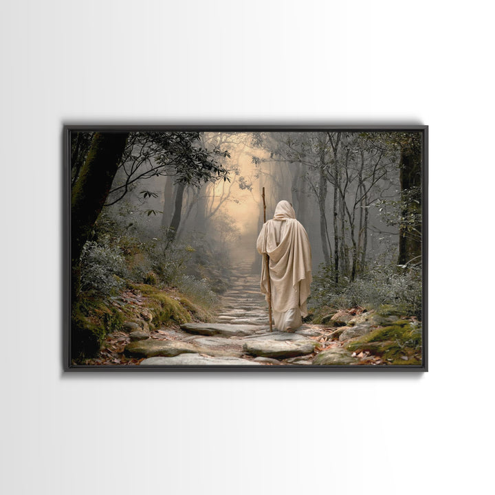 Radiant Lamb Blessing, Framed Canvas Print, Christian Christmas Art, Christian Art Canvas, Jesus Painting, Christian Wall Art, Christian De