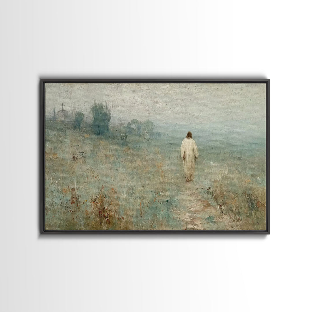 Blossoms Of Promise – Framed Canvas Print – Christian Wall Art – Jesus Painting – Christian Art Canvas – Christian Art – Modern Christian A