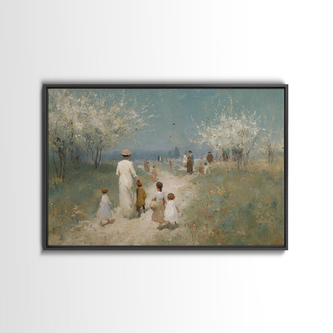 Garden Of Peace – Framed Canvas Print – Christian Art Print – Jesus Painting – Christian Wall Art – Christmas Canvas Wall Art – Christian D
