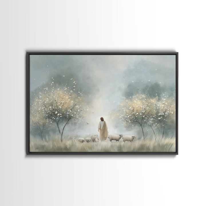 Angel Of Light – Framed Canvas Print – Christian Art – Christian Wall Art – Christmas Art – Christian Art Canvas – Christian Gift Ideas – C