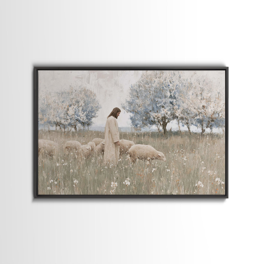 Evening Crosslight – Framed Canvas Print – Christian Art – Moody Christian Art – Christian Art Print – Christmas Wall Art – Unique Christia