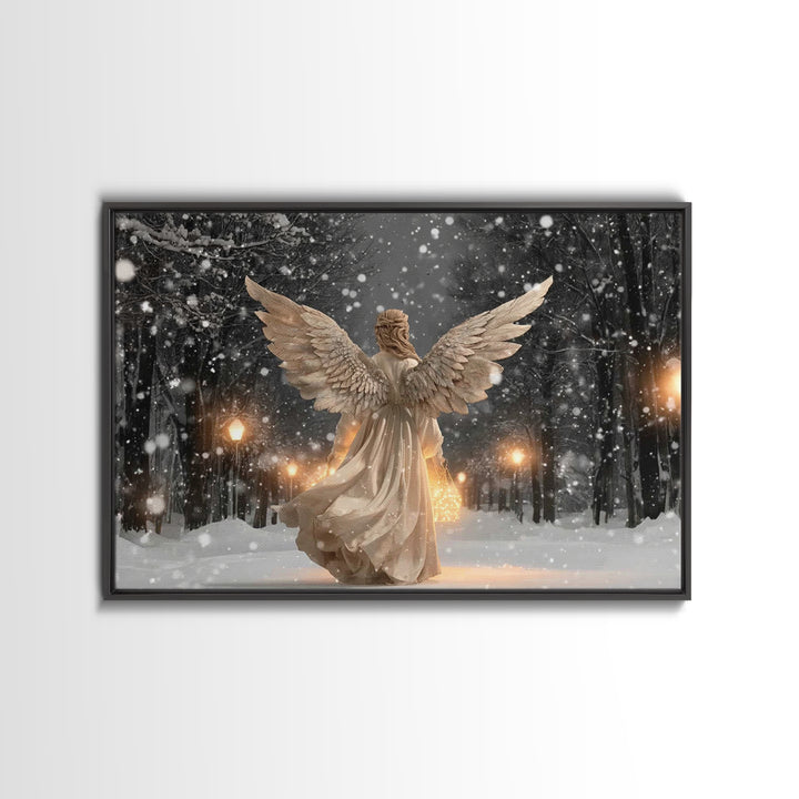 Celestial Cross – Framed Canvas Print – Christian Christmas Art – Christian Art Canvas – Subtle Christian Art – Christian Painting – Christ