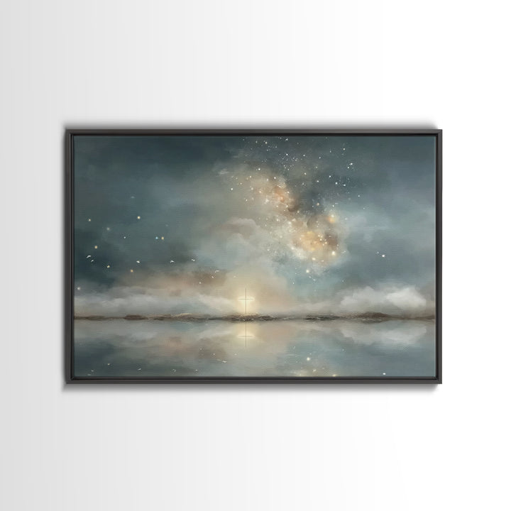 Childlike Wonder – Framed Canvas Print – Christian Art Print – Christian Wall Art – Christmas Art Prints – Christian Art Canvas – Christian