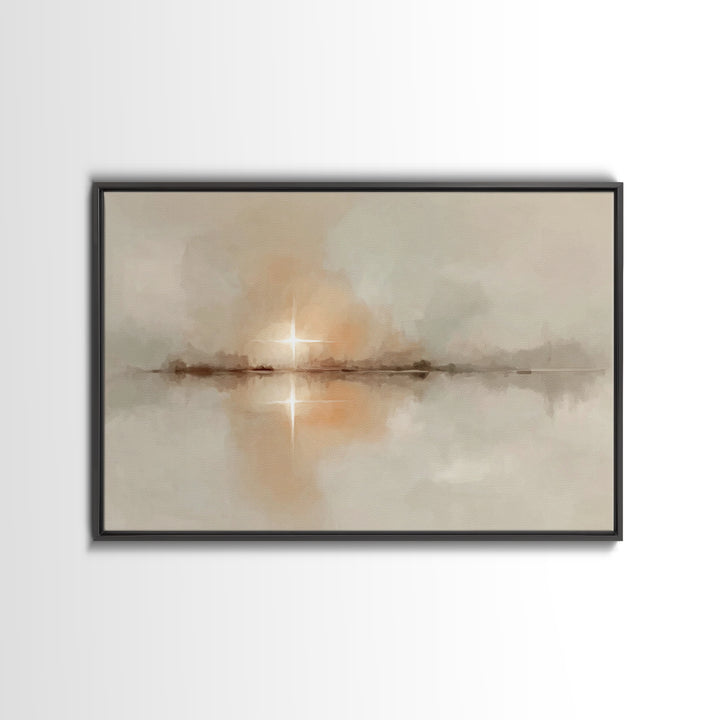 Golden Nativity Glow – Framed Canvas Print – Christian Art – Framed Christian Art – Christmas Art Prints – Christian Art Canvas – Christian