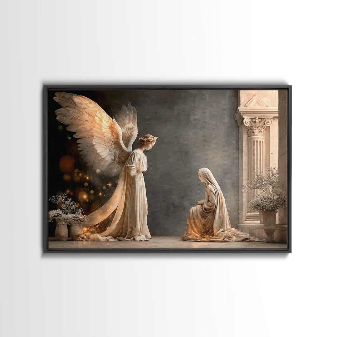 Light of Grace, Framed Canvas Print, Christian Art Canvas, Christian Wall Art, Subtle Christian Art, Christian Christmas Art, Christian Gif