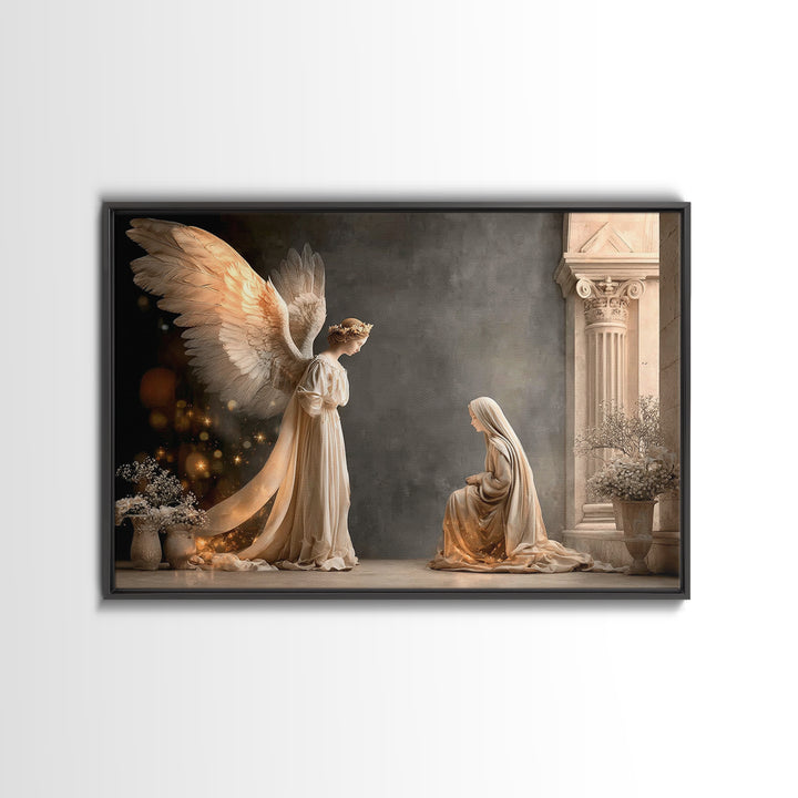 Light of Grace, Framed Canvas Print, Christian Art Canvas, Christian Wall Art, Subtle Christian Art, Christian Christmas Art, Christian Gif