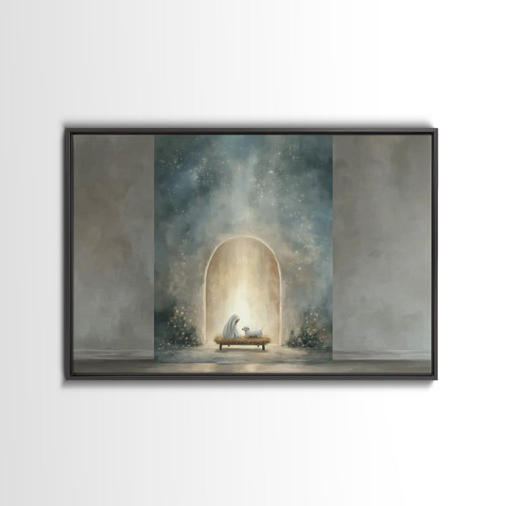 Bread Of Grace – Framed Canvas Print – Christian Wall Art – Christian Art Canvas – Christian Painting – Christian Decor – Christmas Wall Ar
