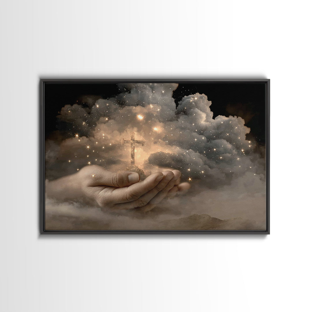 Blessed Stillness | Framed Canvas Print | Christian Art Canvas | Christian Decor | Christian Wall Art | Christmas Wall Art | Christian Pain