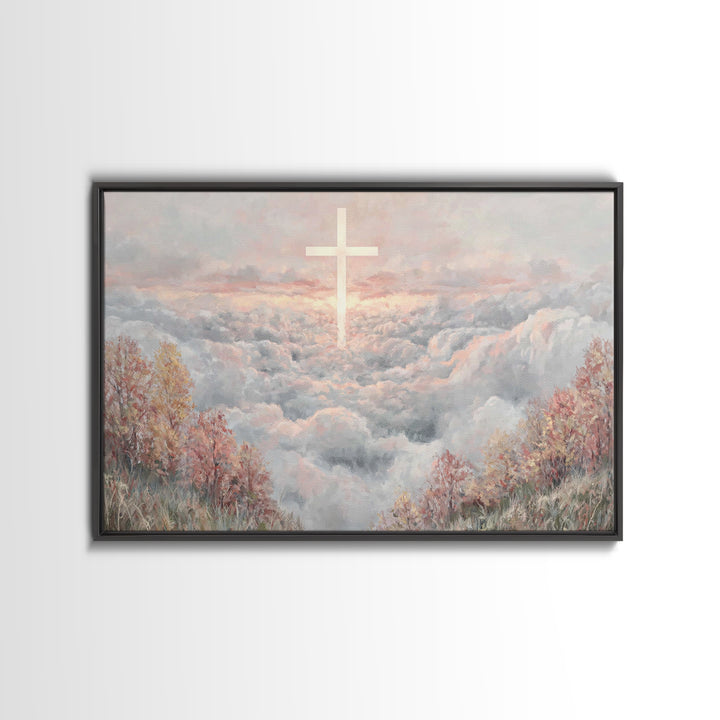 Radiant Lily Grace, Framed Canvas Print, Christian Painting, Christian Decor, Christian Wall Art, Christian Art Canvas, Christmas Wall Art