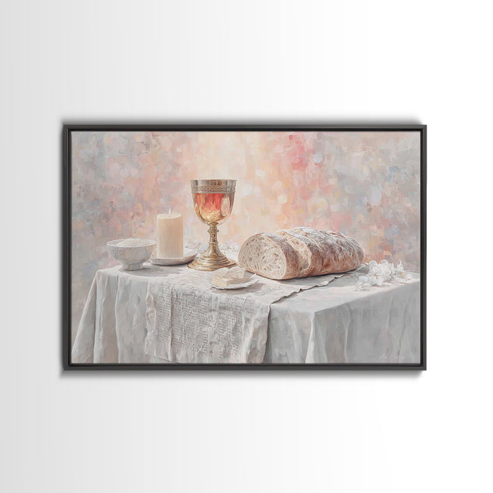 Heavenly Lily Calm – Framed Canvas Print – Christian Art Canvas – Christian Wall Art – Christian Painting – Christian Decor – Christmas Wal