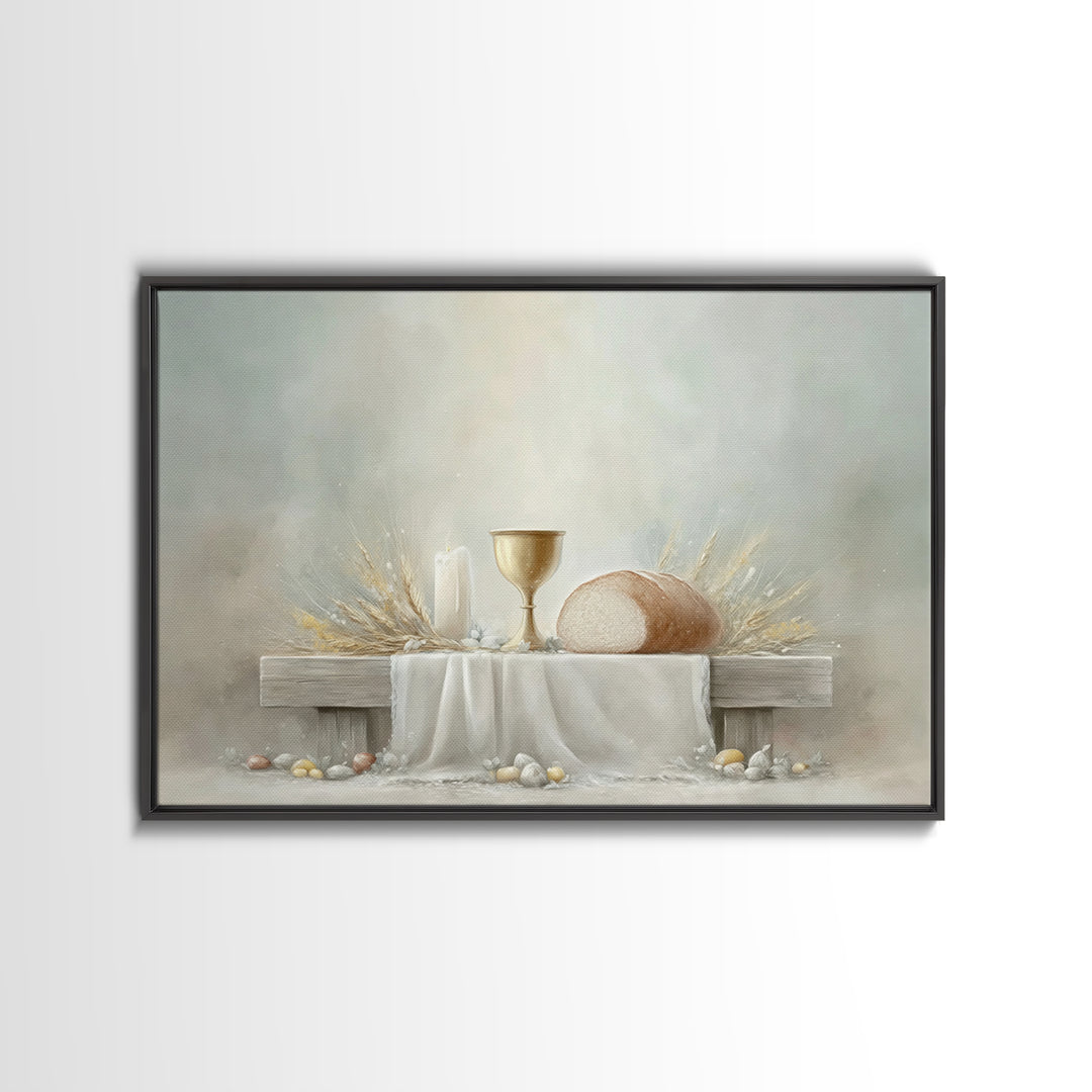 Blessings of Grace - Framed Canvas Print - Christian Painting - Christian Art Canvas - Christmas Wall Art - Christian Wall Art - Jesus Pain