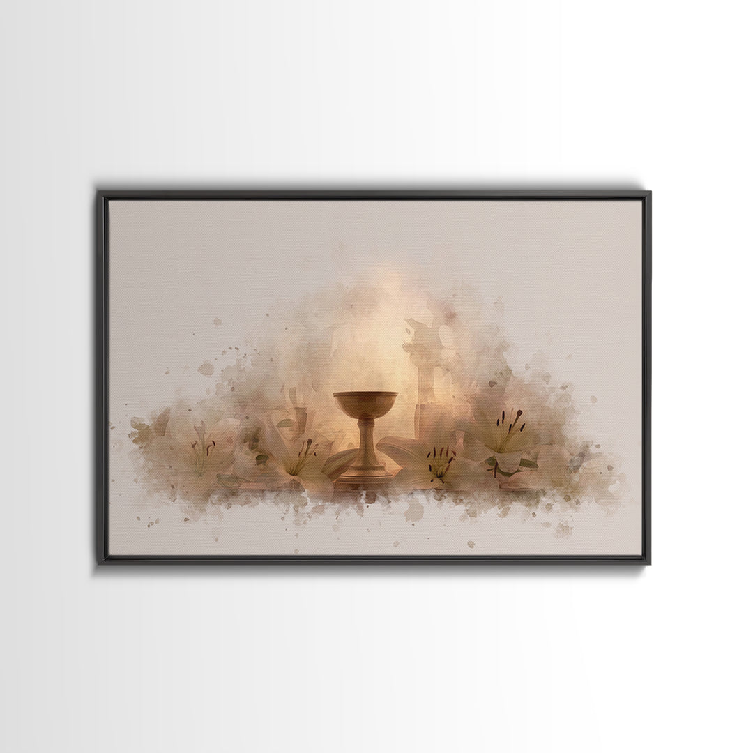 Divine Arrival - Framed Canvas Print - Christian Wall Art - Christmas Wall Art - Jesus Painting - Christian Art Canvas - Christian Painting