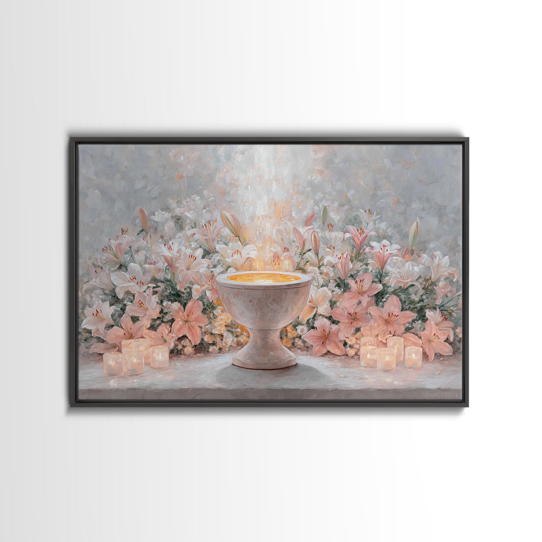 Angel’s Promise - Framed Canvas Print - Christian Art Canvas - Jesus Painting - Christian Painting - Christian Wall Art - Christmas Wall Ar