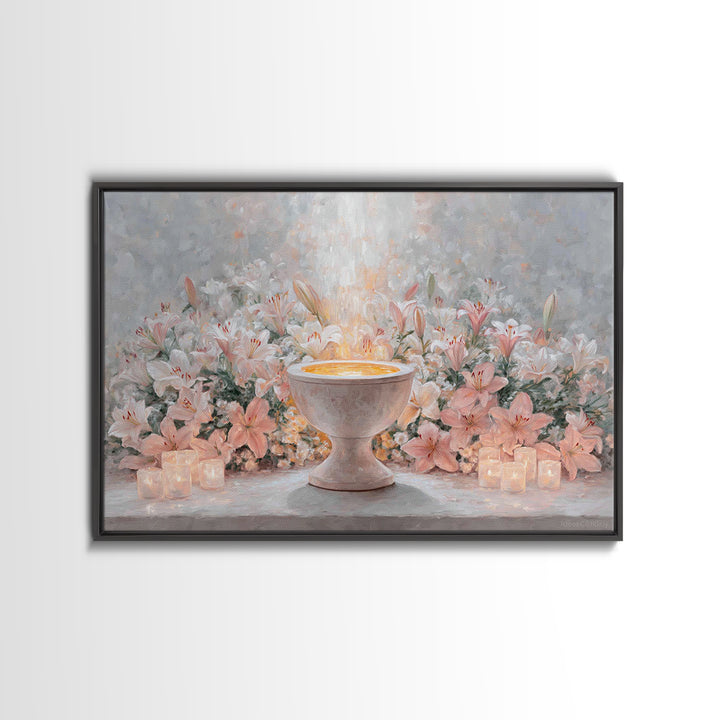 Angel’s Promise - Framed Canvas Print - Christian Art Canvas - Jesus Painting - Christian Painting - Christian Wall Art - Christmas Wall Ar