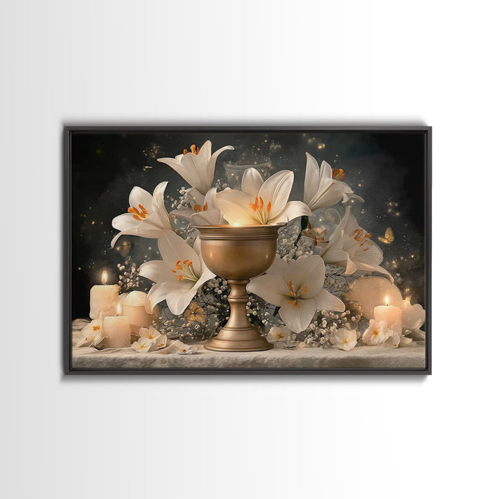 Sacred Wonder - Framed Canvas Print - Christian Painting - Christian Wall Art - Christian Art Canvas - Jesus Painting - Christmas Wall Art