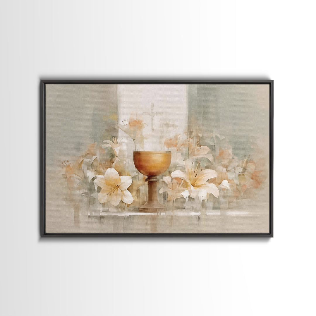 Winter Reverence - Framed Canvas Print - Christmas Wall Art - Christian Painting - Jesus Painting - Christian Art Canvas - Christian Wall A
