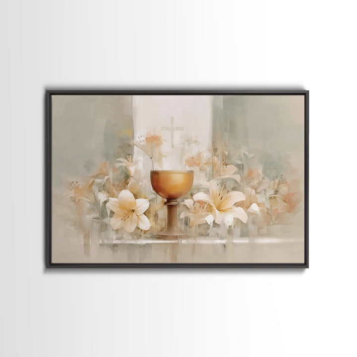 Winter Reverence - Framed Canvas Print - Christmas Wall Art - Christian Painting - Jesus Painting - Christian Art Canvas - Christian Wall A