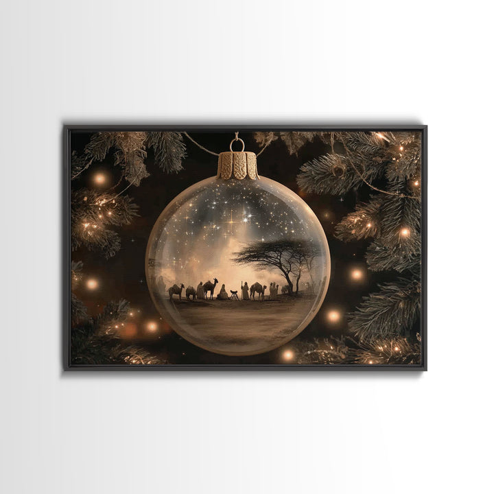 Station Of Faith | Framed Canvas Print | Christian Art Canvas | Christian Wall Art | Christmas Art Prints