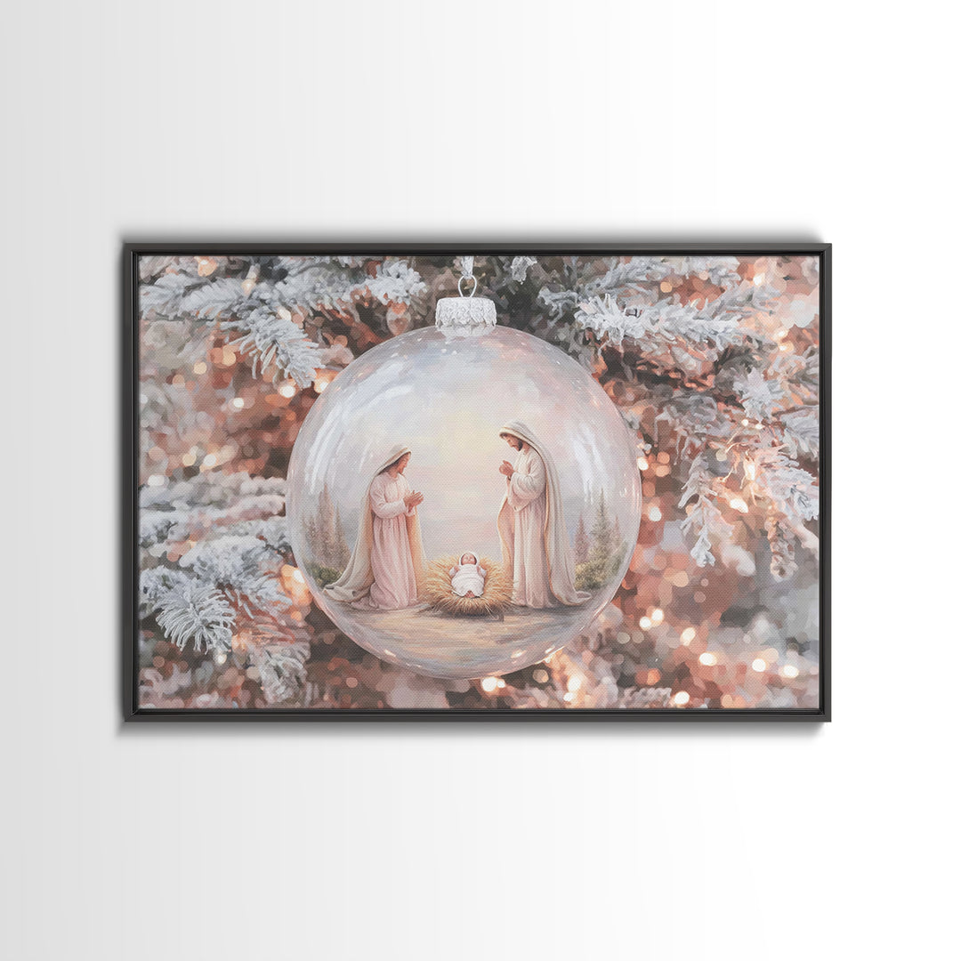 Heavenly Chorus | Framed Canvas Print | Christian Art Canvas | Christian Christmas Art | Christian Wall Art