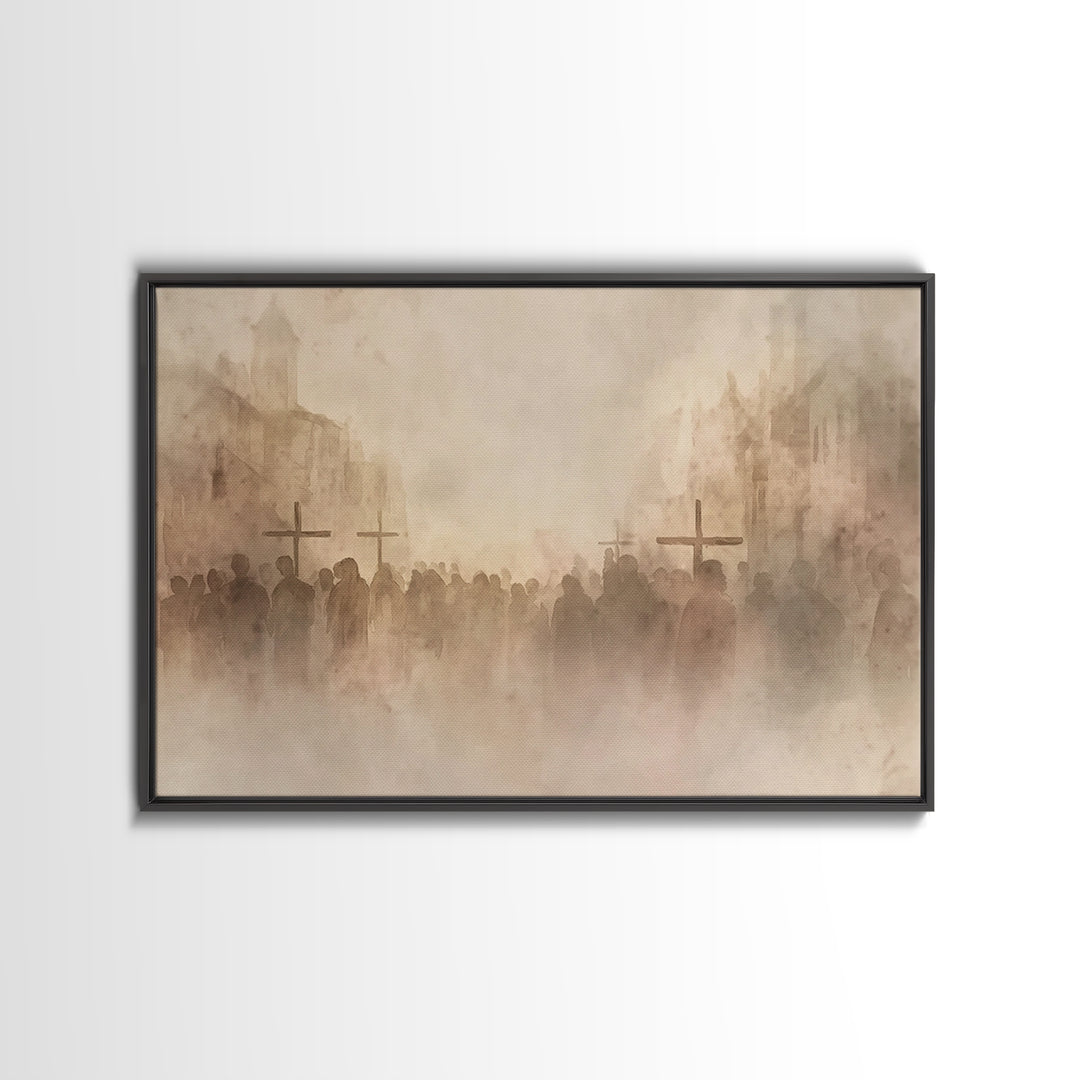 Sacred Journey – Framed Canvas Print – Christian Painting – Christian Wall Art – Jesus Painting – Christian Art Work – Christian Gift Ideas