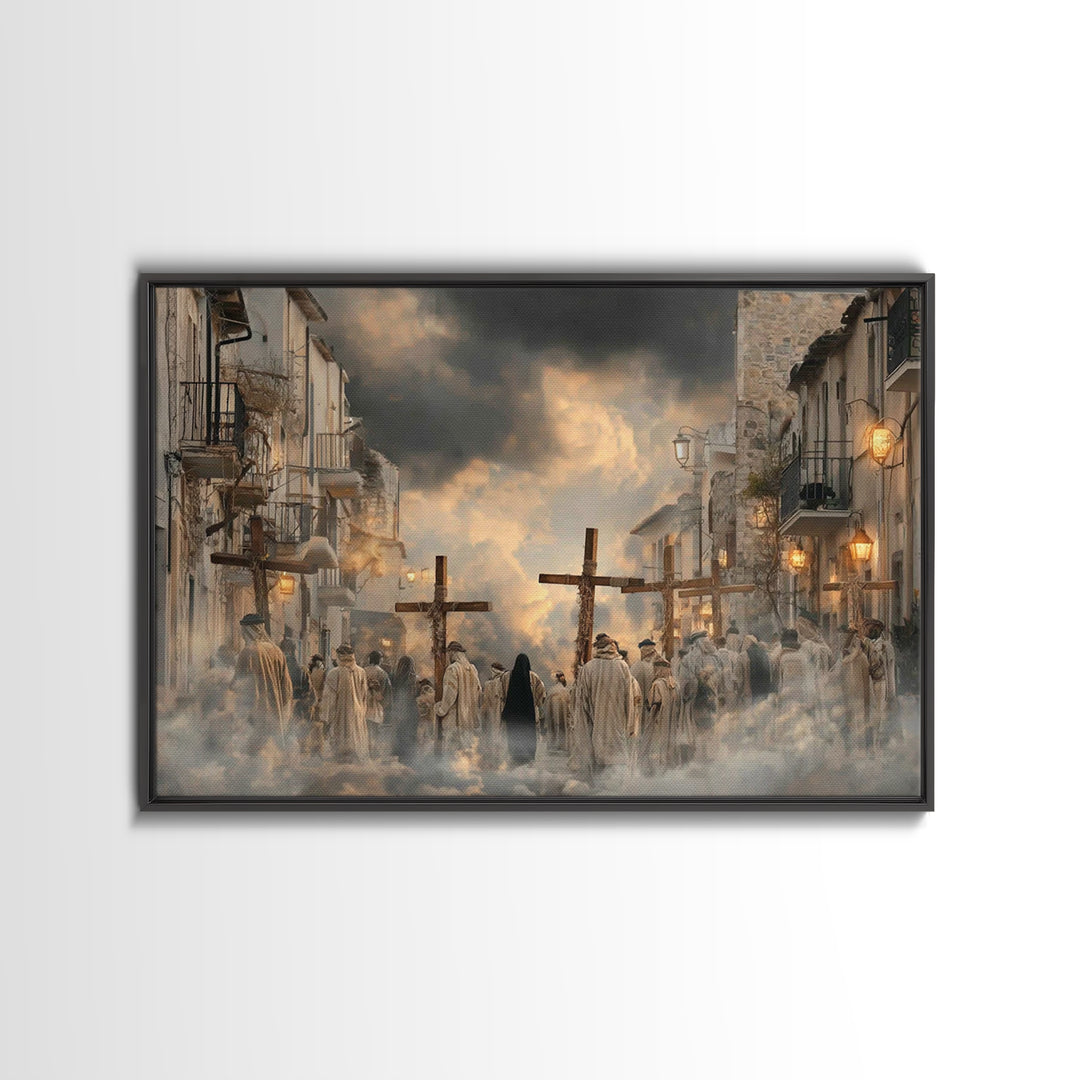 Morning Grace | Framed Canvas Print | Christian Art Canvas | Jesus Painting | Christian Wall Art | Christian Decor | Christian Christmas Ar