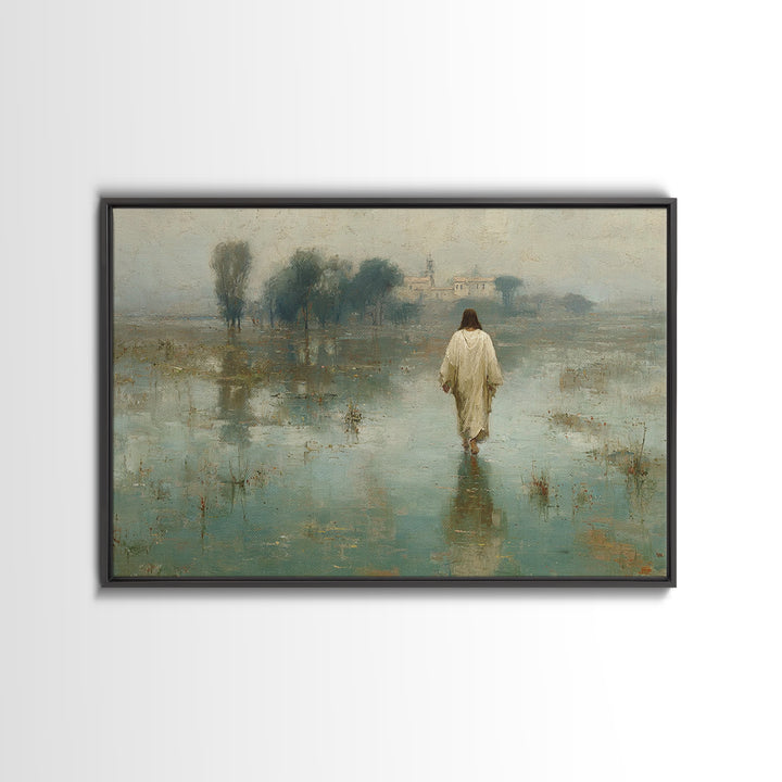 Quiet Nativity – Framed Canvas Print – Christmas Wall Art – Christian Art Print – Christian Christmas Art – Christian Decor – Christmas Art