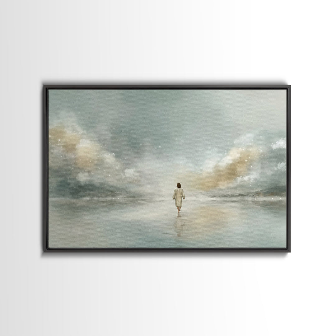 Radiant Manger | Framed Canvas Print | Christmas Art Prints | Christian Christmas Decor | Christian Art Canvas | Christian Wall Art