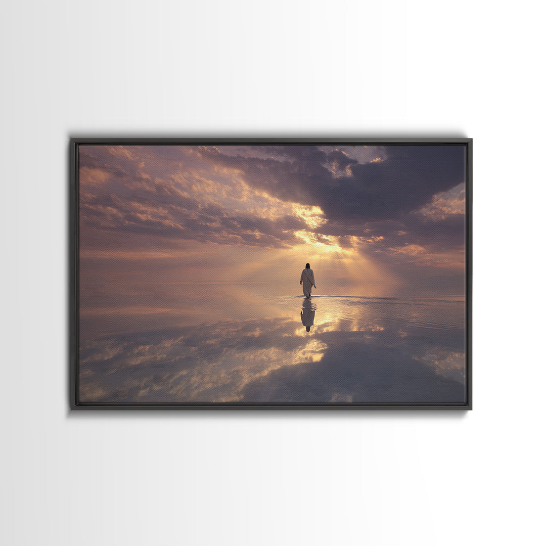 Holy Light – Framed Canvas Print – Christmas Wall Art – Christian Art Canvas – Christian Christmas Art – Christian Decor – Christmas Art Pr