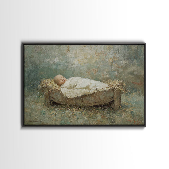 Bethlehem Light – Framed Canvas Print – Christian Christmas Art – Christmas Wall Art – Christian Art Canvas – Framed Christmas Art – Christ