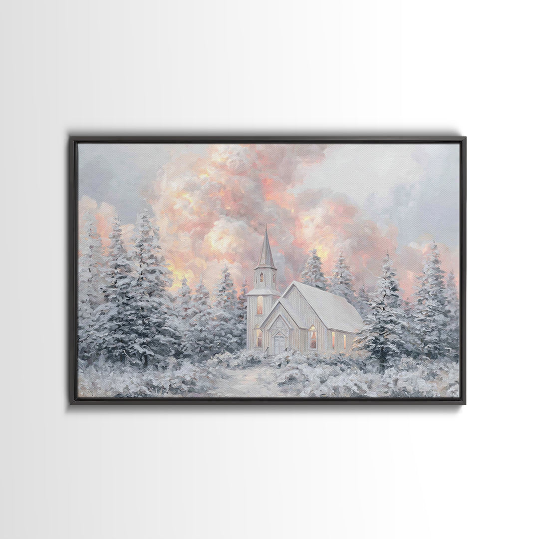 Silent Cloud Messiah, Framed Canvas Print, Jesus Painting, Christian Art Canvas, Subtle Christian Art, Christian Paintings, Modern Christia