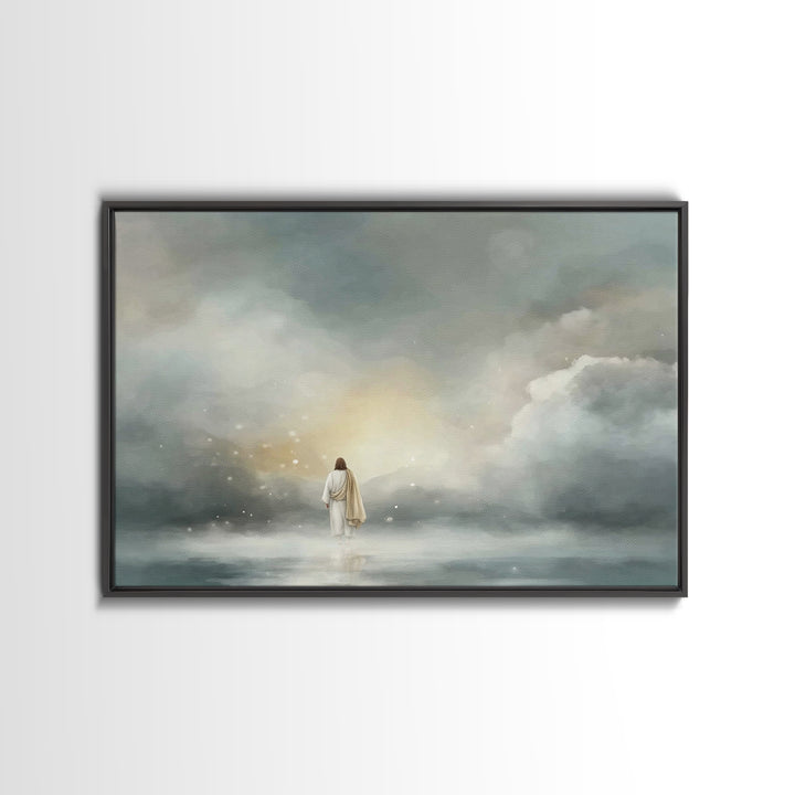 Peaceful Lily Rest, Framed Canvas Print, Christian Art Canvas, Christian Wall Art, Christian Art Print, Subtle Christian Paintings, Christi