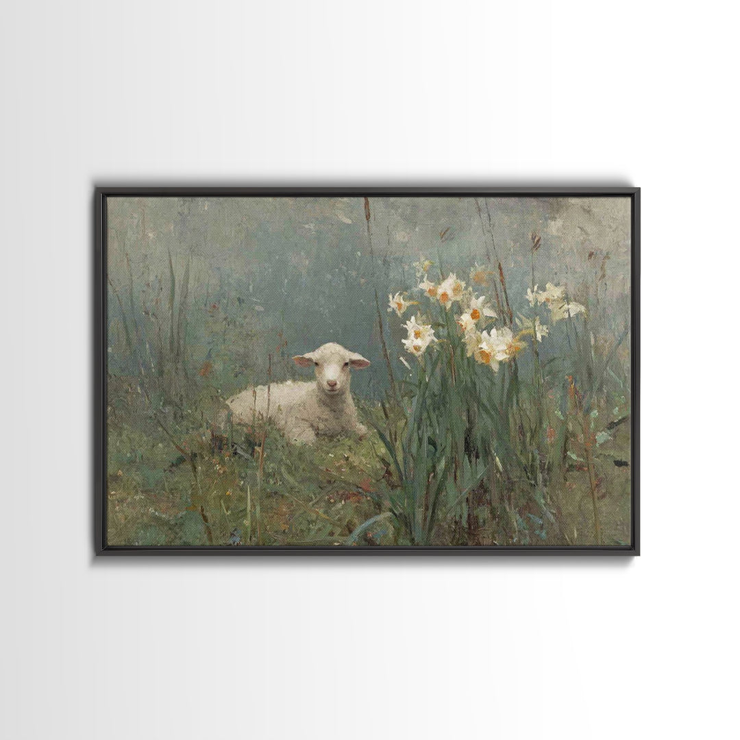 Blossoms Of Mercy | Framed Canvas Print | Christian Wall Art | Jesus Painting | Christmas Wall Art | Christian Decor | Christian Art Canvas