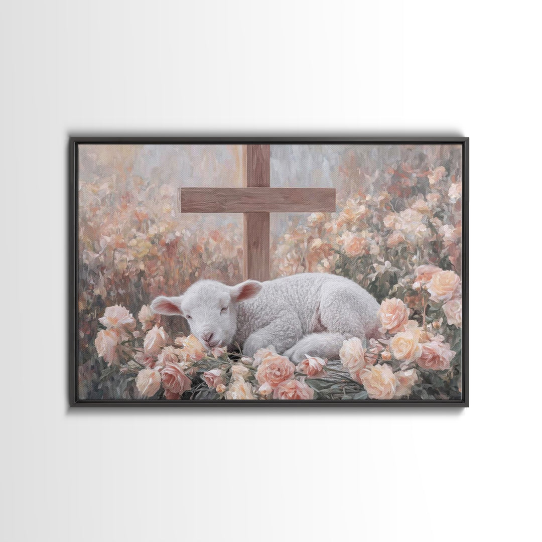 Nightfold Serenity – Framed Canvas Print – Christian Art Canvas – Christian Wall Art – Moody Christmas Art – Christian Decor – Christmas Ar
